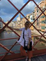 Girona. Heike auf der Eiffel - Brücke