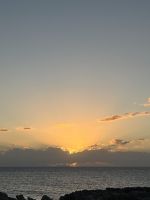 Sonnenuntergang, Mirador del Sol, Cala Blanca, Menorca, Spanien