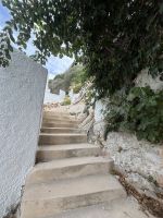 Einstieg Wanderung, Treppe, Cala en Porter, Menorca, Spanien