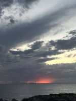 Sonnenuntergang, Mirador del Sol, Cala Blanca, Menorca, Spanien