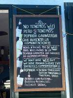 Pomada Schild, Cafe, Es Grau, Menorca, Spanien
