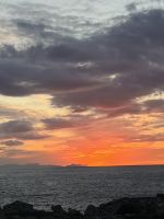 Sonnenuntergang, Mirador del Sol, Cala Blanca, Menorca, Spanien