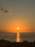Sonnenuntergang, Mirador del Sol, Cala Blanca, Menorca, Spanien