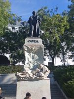 Die Goya Statue vor dem Prado in Madrid, Spanien