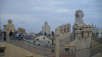 auf der Dachterrasse des Casa Mila von Gaudi in Barcelona