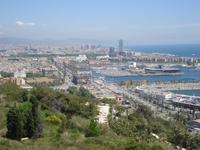 Barcelona - Blick auf Stadt vom Berg Montjuic