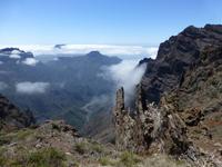 Blick vom Kraterrand in die Caldera