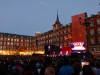 während des Stadtfest auf dem Plaza Mayor in Madrid 
