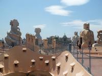 auf den Dach des Casa Mila Hauses