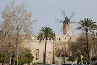 typische Mühle am Jachthafen von Palma