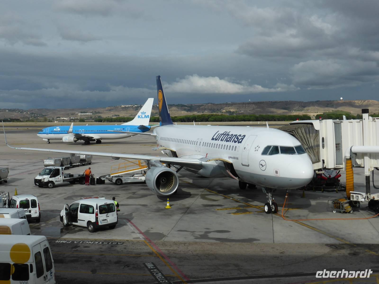 Abflug vom Madrider Flughafen
