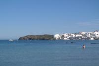 Blick auf das kl. Fischerdörfchen Es Grau