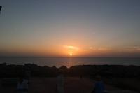 wir genießen die untergehende Sonne ...