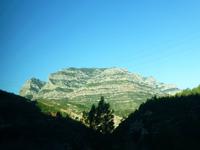 Blick aus dem Bus auf Montserrat