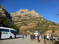 Fotostopp mit Blick auf Montserrat