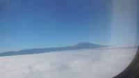 Flug von Teneriffa nach El Hierro, Blick auf den Teide