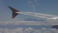 Anflug auf La Palma (Blick auf Teide, Teneriffa)