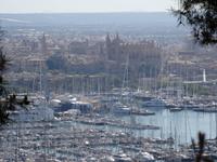 Blick vom Schloss Bellver auf Palma