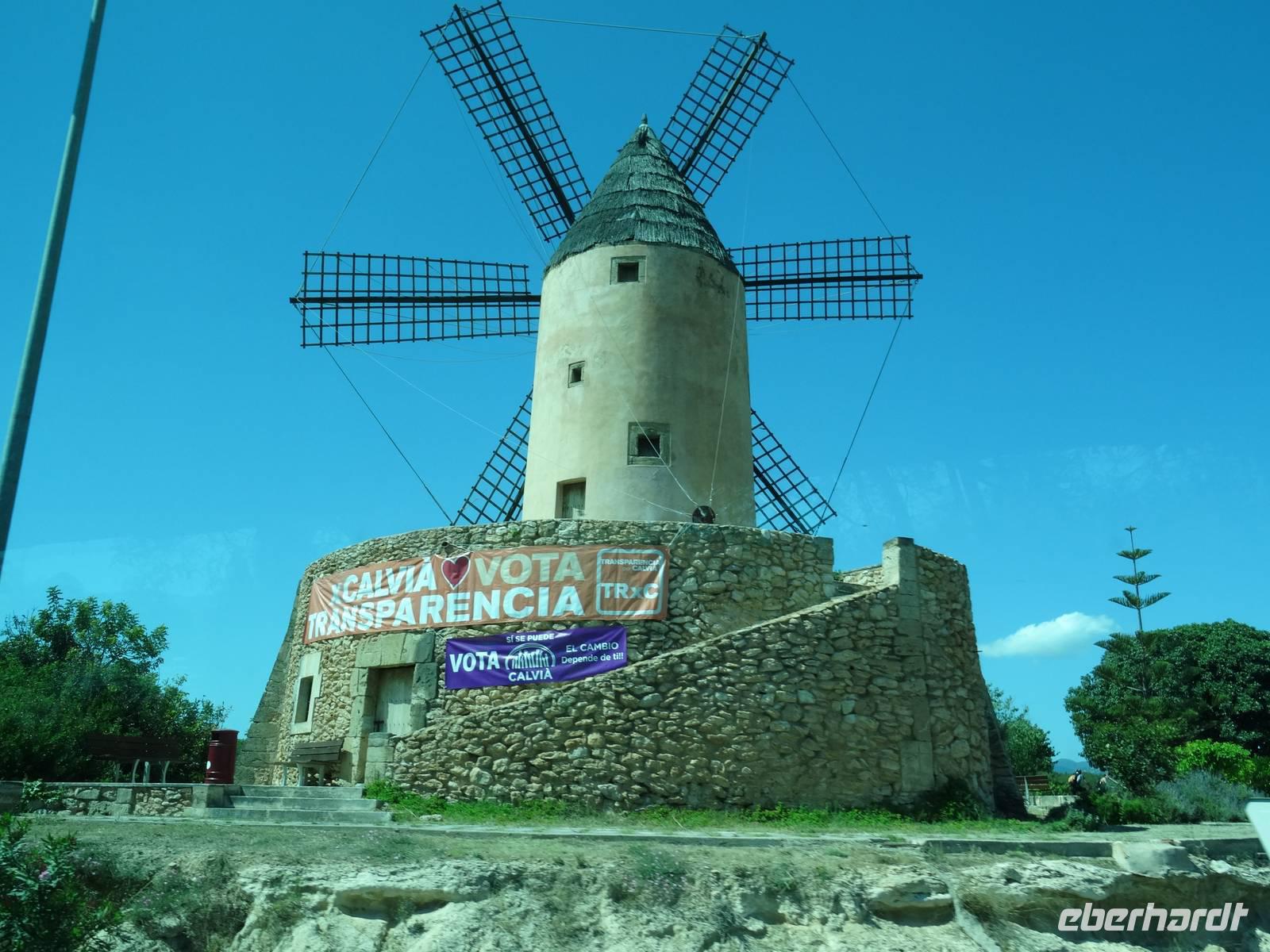 Windmühle von hinten = Abschied von Mallorca