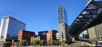 Bilbao, moderne Architektur und alte Hafengebäude