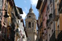 Blick auf die Kathedrale von Pamplona