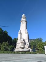 Cervantes Denkmal auf der Plaza de España - Madrid