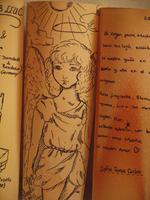 Dachziegel des Klosters, die für den Wiederaufbau gespendet und bemalt werden können