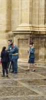 Finanzpolizei in Festuniform
