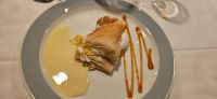 Nachtisch des Abschiedsessens
