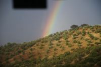 Regenbögen sieht man in Andalusien auch nicht jeden Tag