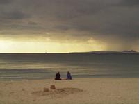 Sonnenuntergang nach der Ankunft im Hotel