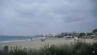 am Strand von Roses an der Costa Brava
