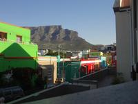 Bo Kaap Viertel mit Tafelberg