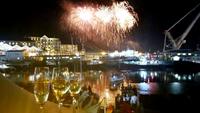 Silvester Kapstadt - Feuerwerk an der Waterfront