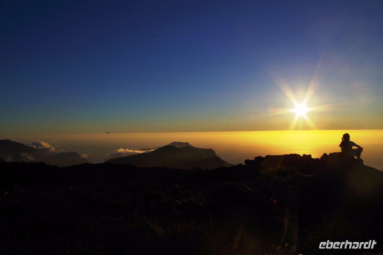 Sonnenuntergang auf dem Tafelberg