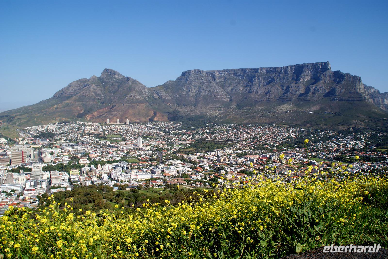 Tafelberg in Kaptstadt im Frühling (Oktober 2017)