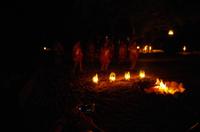 Abendessen am Lagerfeuer im Stone Camp im Mkhaya Game Reserve