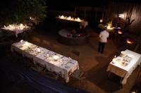 Abendessen in der Simbavati River Lodge 