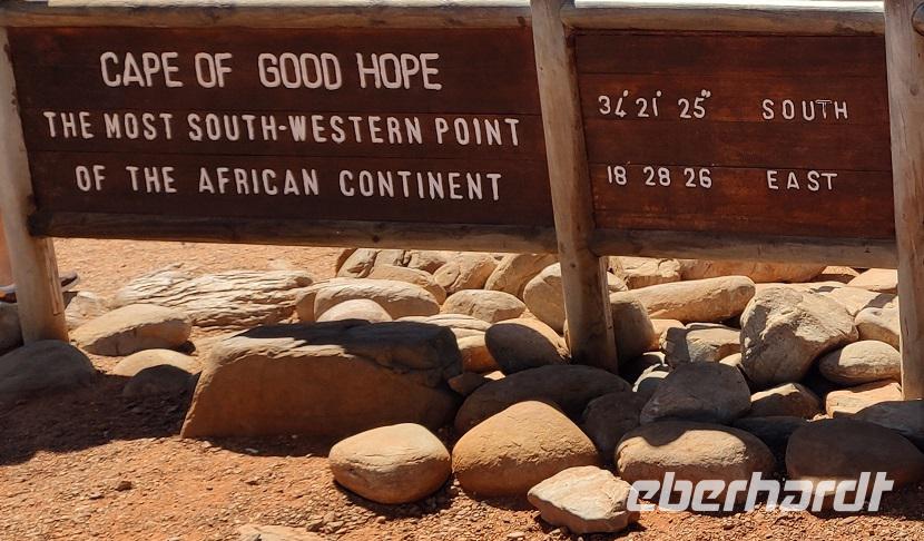 Das berühmte Schild am Kap der guten Hoffnung