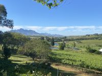 Blick vom Hotel ins Weinland von Stellenbosch