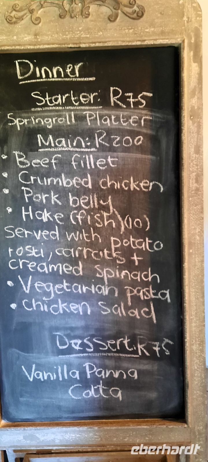 Südafrika - Chrislin Lodge  - Dinner