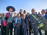 Wir werden neugierig gefragt, woher wir kommen, Pretoria