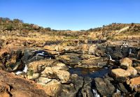 Blick auf die Bourke´s Luck Potholes, so stell man sich eine Goldgräberkulisse vor