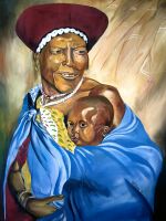 Schönes Gemälde am Flughafen von Port Elisabeth