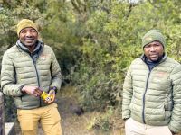 Donald und sein Kollege grillen für uns mitten im Park