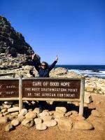 Reisebegleiterin Simone am Kap der Guten Hoffnung