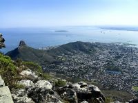 Die Bucht von Kapstadt mit dem charakteristischen Lions Head