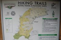 Die Wanderkarte des Royal Natal Nationalparkes
