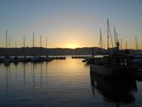 Knysna (Sonnenuntergang an der Waterfront)