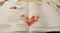 Valentinstags-Menükarte am Abend